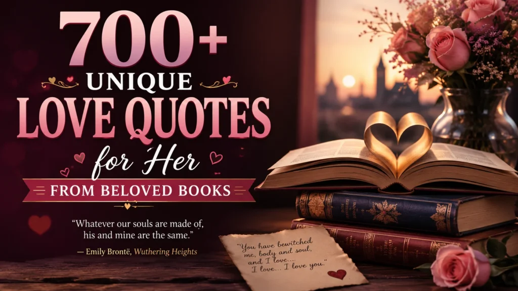 Unique Love Quotes for Her From Books