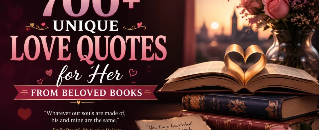 700+ Unique Love Quotes for Her From Books