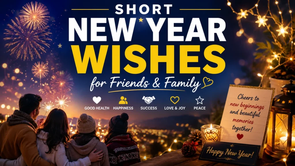 short New Year wishes for friends and family