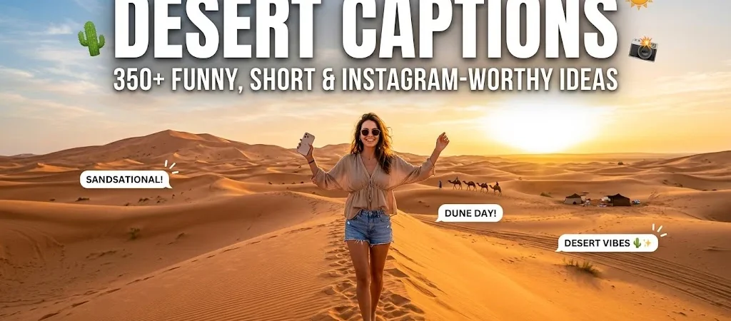Desert Captions: 350+ Funny, Short & Instagram-Worthy Ideas